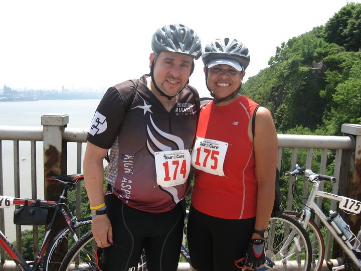 Esther and I pose for a picture during the Tour de Cure, a fund-raising event benefitting the American Diabetes Association 