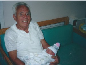 Dad with his first grandchild - Katie