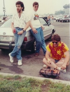 A Twenty-Something me, with beard and mullet (I know) tailgating before a Grateful Dead show. Photo Randall Luttenburg